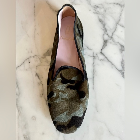 PRETTY BALLERINAS (LOAFERS) Horsehair Camo Flats Size 37 Fab Condition Worn 1x! - Picture 5 of 13